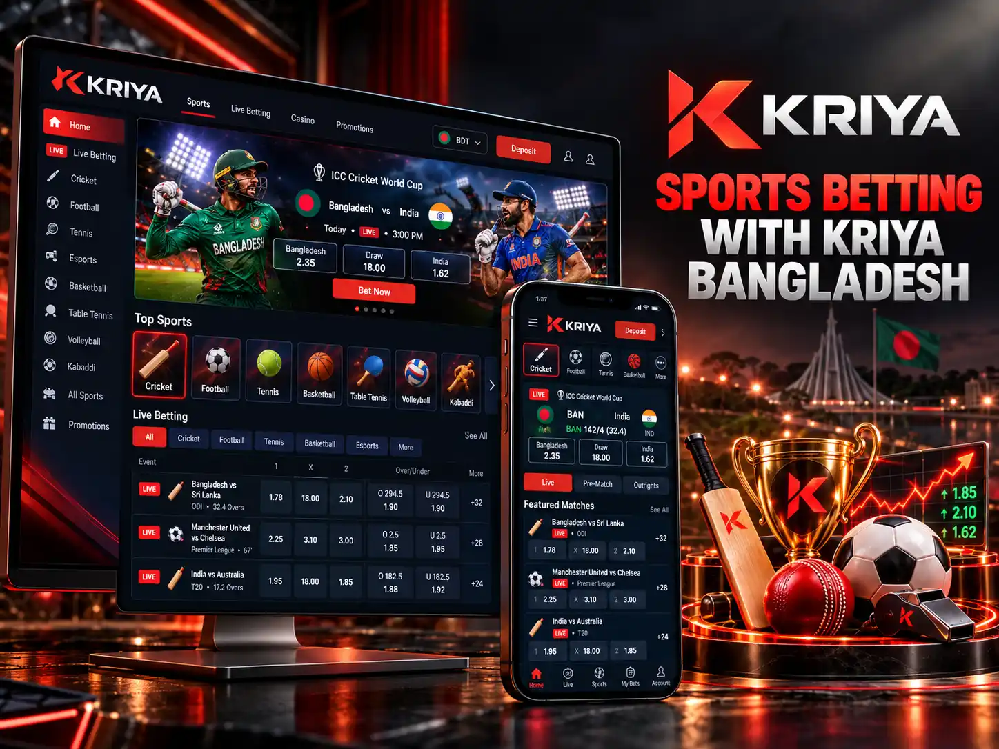 Sports Betting With Kriya Bangladesh